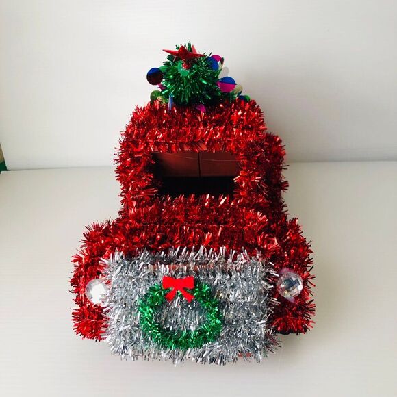 Christmas Tinsel Pickup Christmas Tree Harvest Truck Christmas Decor - Picture 2 of 7